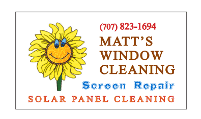 Matt's Window Cleaning's BUsiness Card